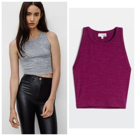 Wilfred Free Cropped Knit Top *BLUE* - Picture 1 of 3